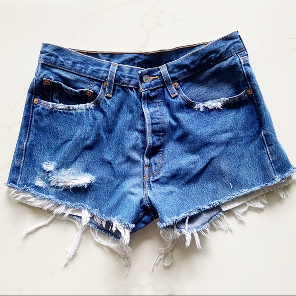 Levi's Pants - LEVI’S Medium Vintage Blue Button Fly 501 Shorts